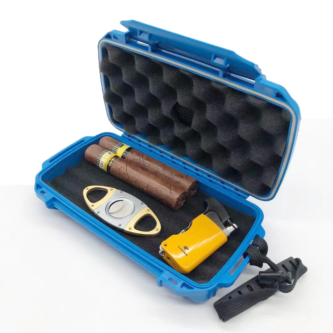 

Pretty Durable Waterproof 5 Count Plastic Cigar Case Small travel humidor for camping trips, Customized color