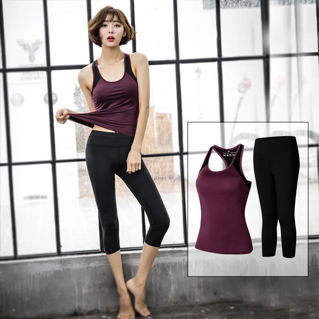 

Spring And Summer New Yoga Workout Clothes Running Sports Suit