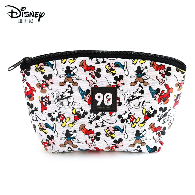

Disney Large Capacity Storage Bag Mickey Multifunctional Portable Canvas Handle Travel Size Cosmetic Bag