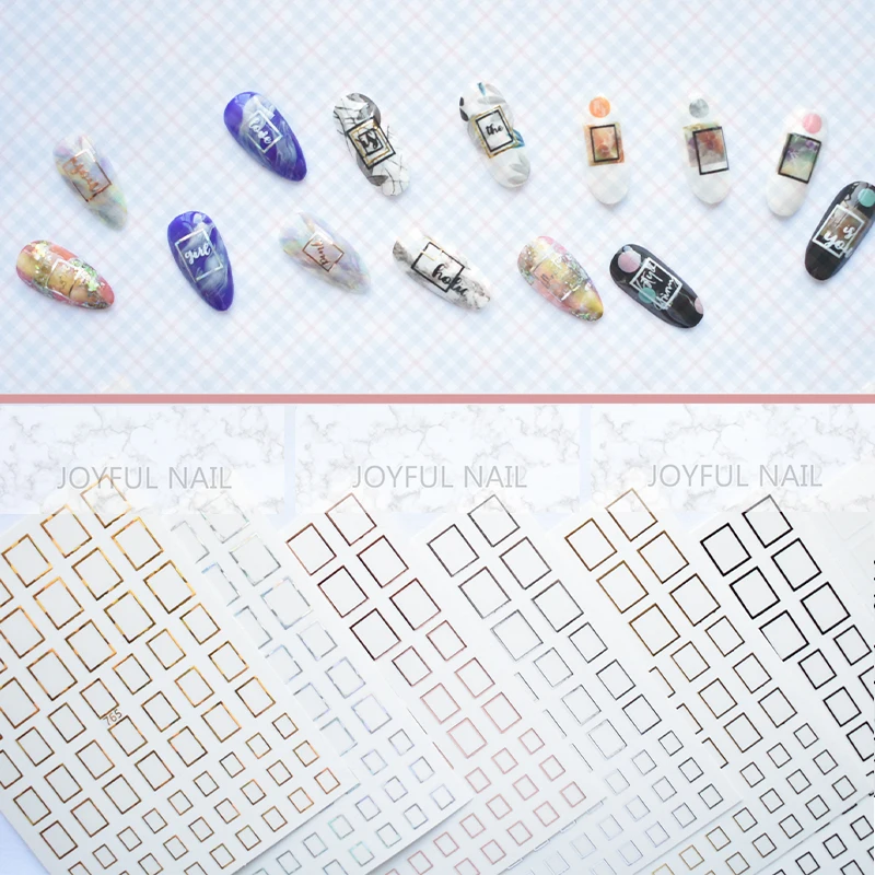

Popular nail stickers square framer special Designers Nail Stickers, 12 colors