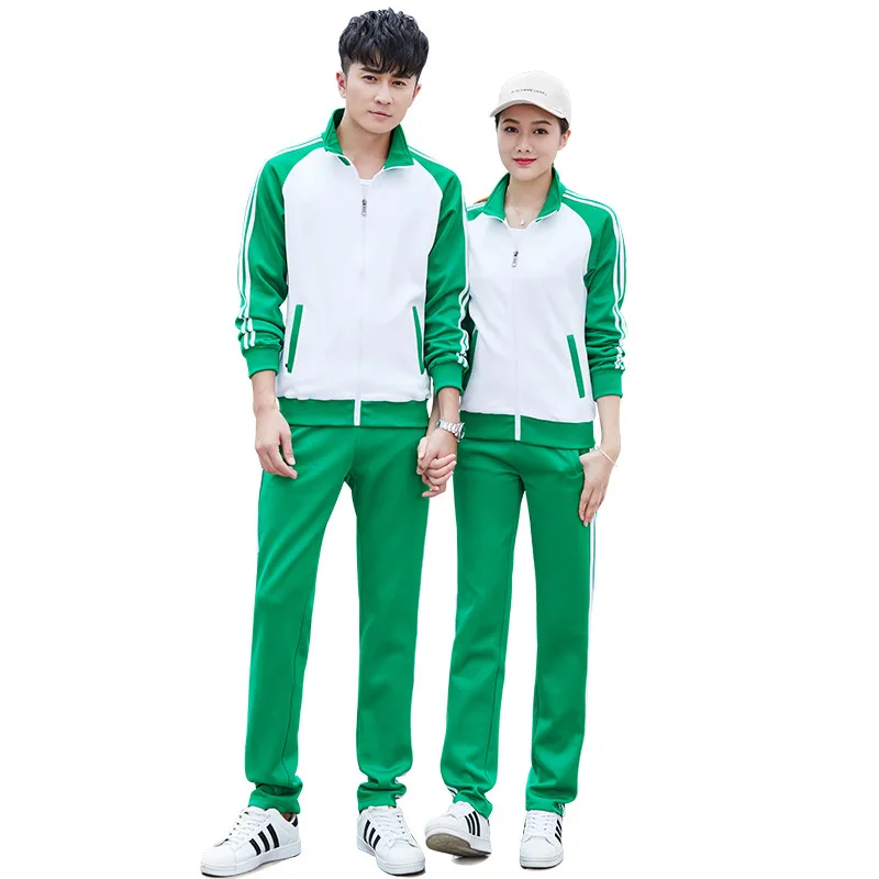 

New sports wear school uniform students suit couple tracksuit running wear