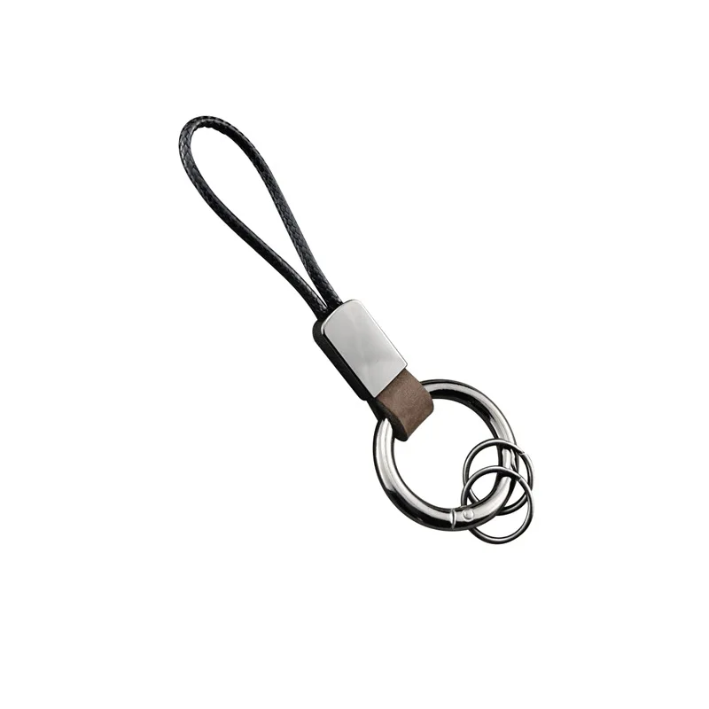 

Wholesale Custom Logo Laser Engraving Quality Cowhide Leather Car Key Chain Gift