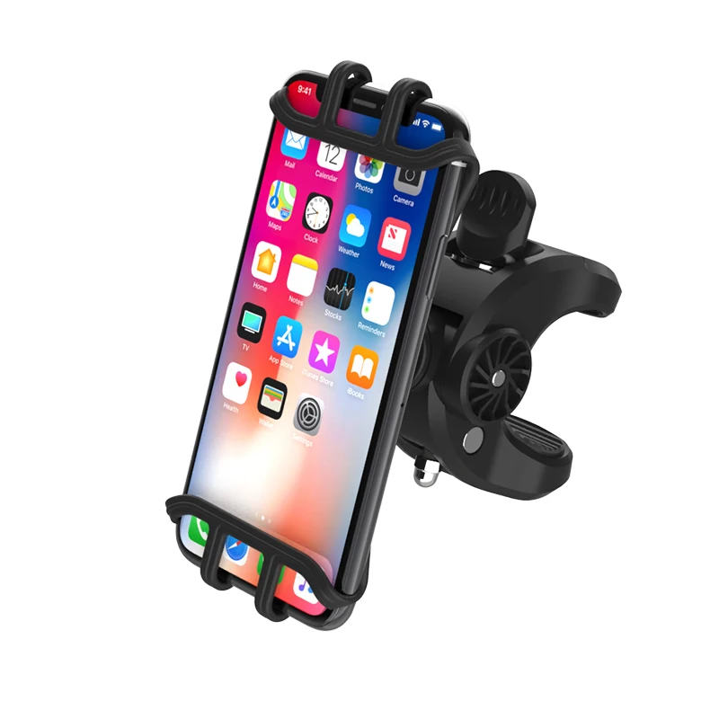 

Universal Silicone Handlebar Cradle Motorcycle Phone Mount, Black