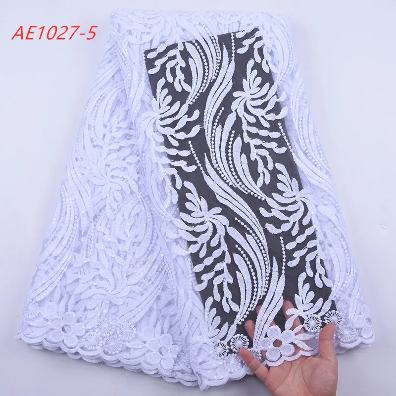 

2105 Pure White African Milk Tulle Lace Fabric Bridal Lace Fabric With Stones, Cupion