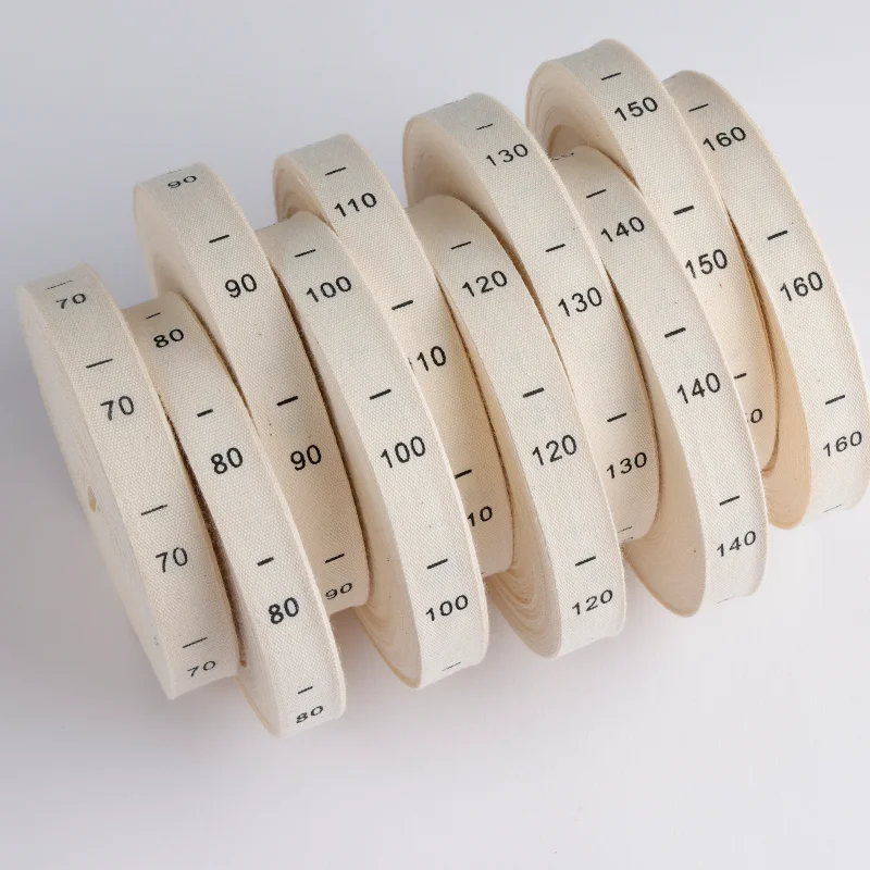 200 Pieces Per Roll Spot Straight Polyester Cotton Washable Clothing Size Label Digital Print Size Label Roll for Garment