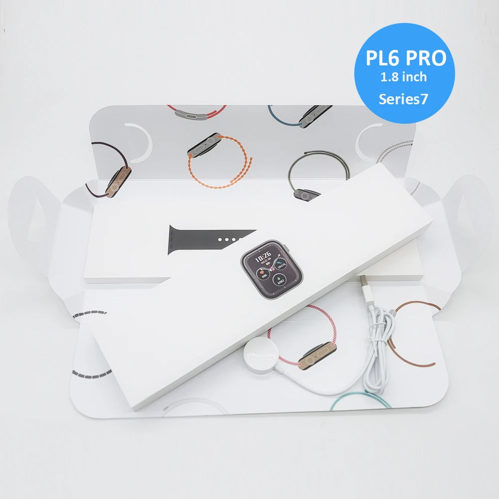 

New trending PL6 pro smart watch 1.8-inch screen series 7 smart watch Wireless Charger Watch Very Hot PK HW22 pro