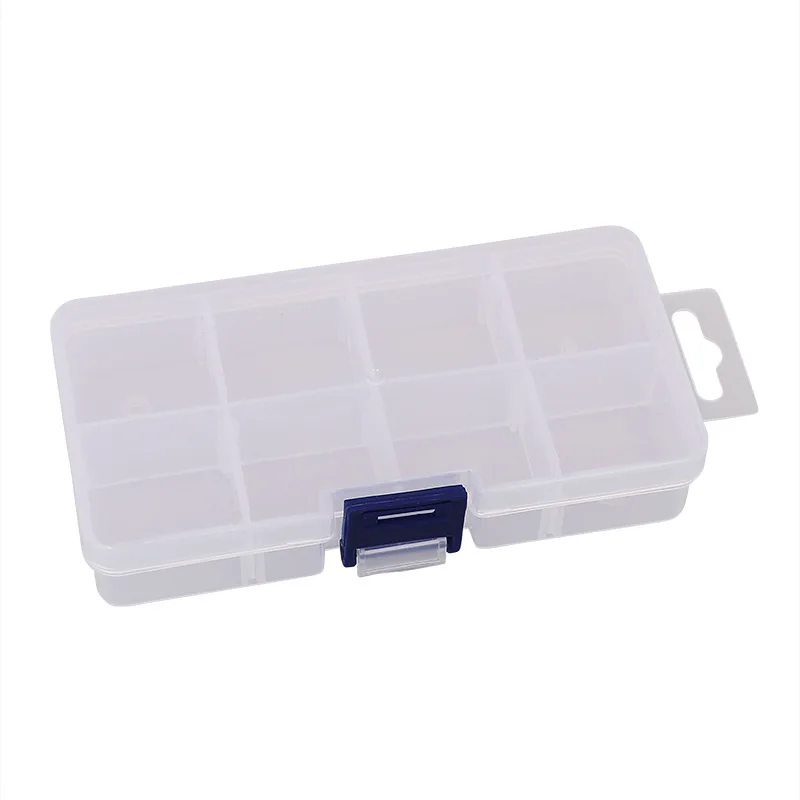 

Small Plastic box 8grid Rectangular 13.7cm 6.8cm 2.7cm 46g Plastic Box Fishing Boxes Cajas Personalizadas Caixa Boite Plastique, Clear