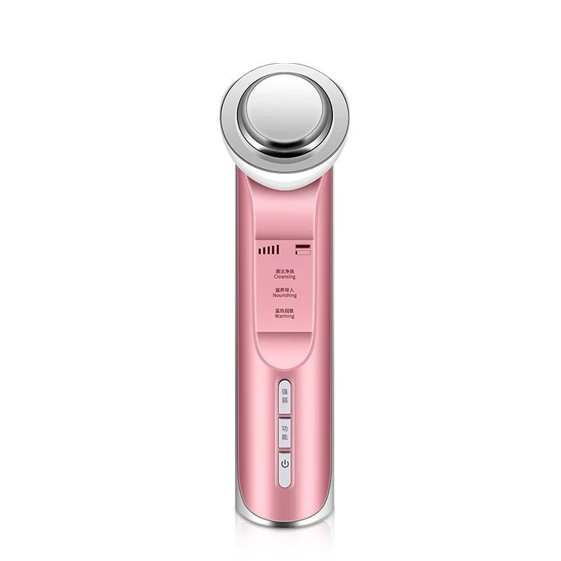 

Beauty facial massager mini tighten face skin device, White+pink