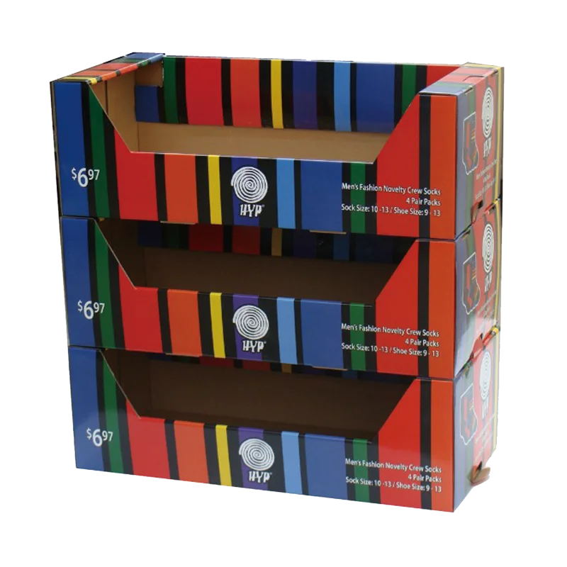 Custom Color Size Cardboard Paper Stack Display 1/4,1/2,Full Paper Wood