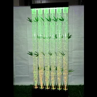 

led bamboo decorative divider acrylic room water bubble tubes wall