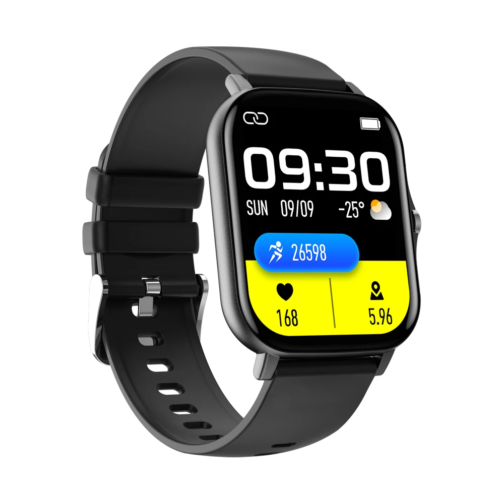 

Custom Logo Music Smart Watch Dafit App Thin Light Sport Square IPS Screen KT48 Smartwatch 2021 Amazon