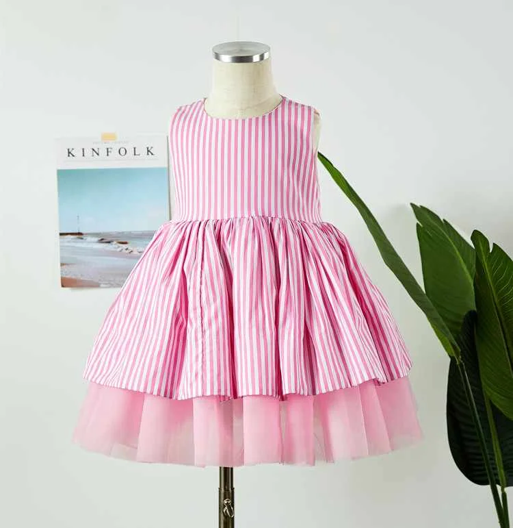 

Summer Girls Dress Vest Striped Mesh Clothes Girls Dress 1-6years Kids clothes dress, Picture