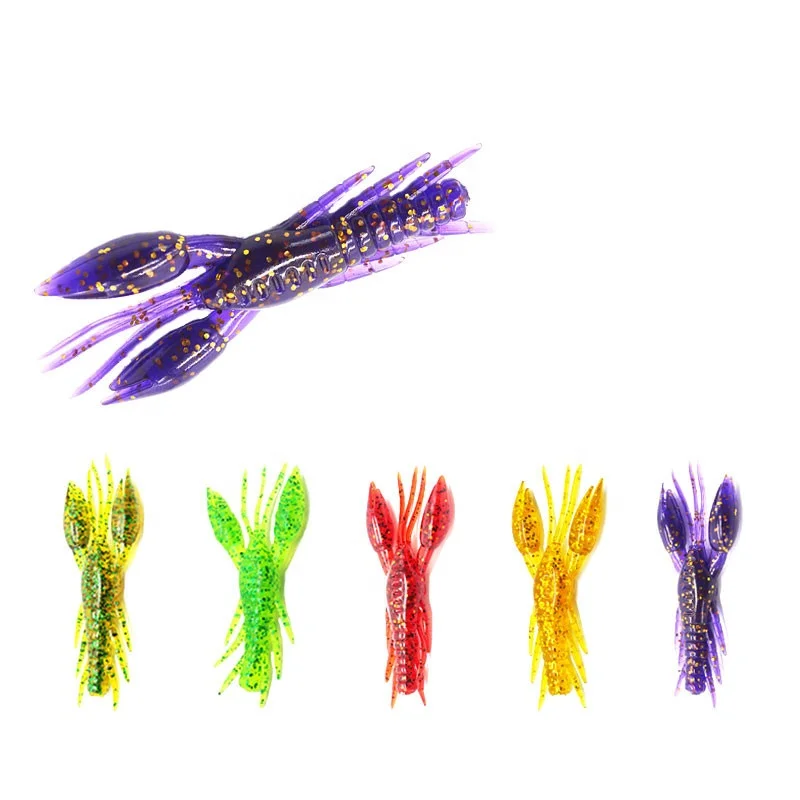 

OEM and On Stocks Freshwater Sea Fishing Shrimp Soft Bait 5.5g 7.5cm 5 Colors Artificial Soft PVC Fishing Lures