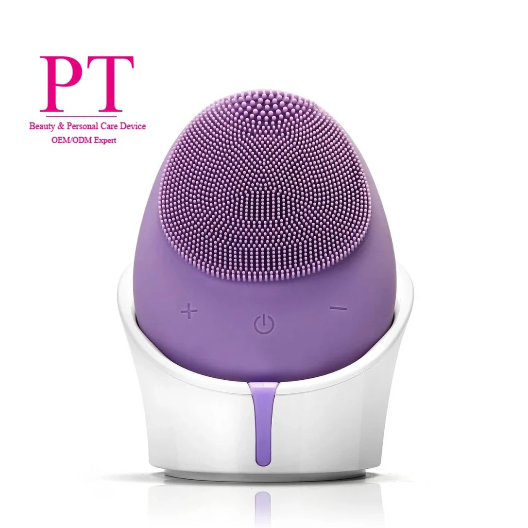 

Home Use Portable Face Cleansing Brush Electric silicone Skin Cleansing Device Facial Cleansing Brush
