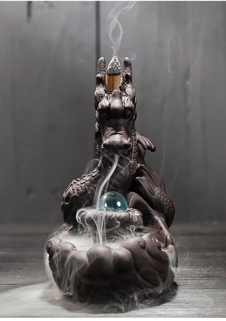 Dragon Incense Burner Ceramic Backflow Incense Burner Dragon With
