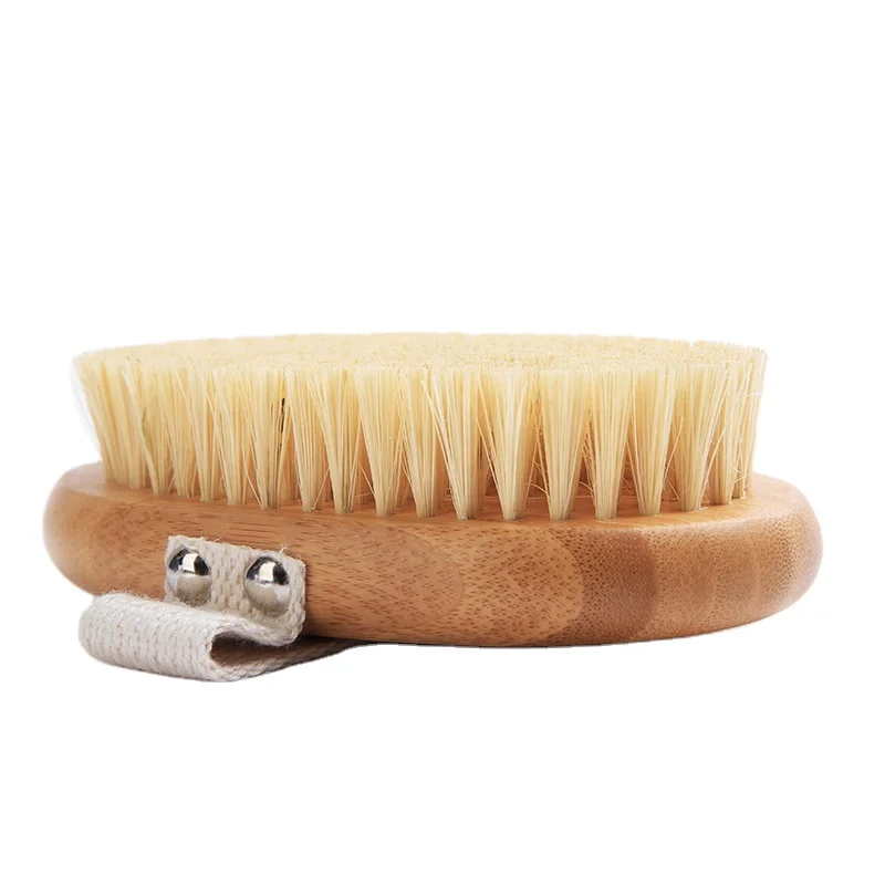 

wooden handle body brush sisal hair dry brushing body brush, Wood color or as customized