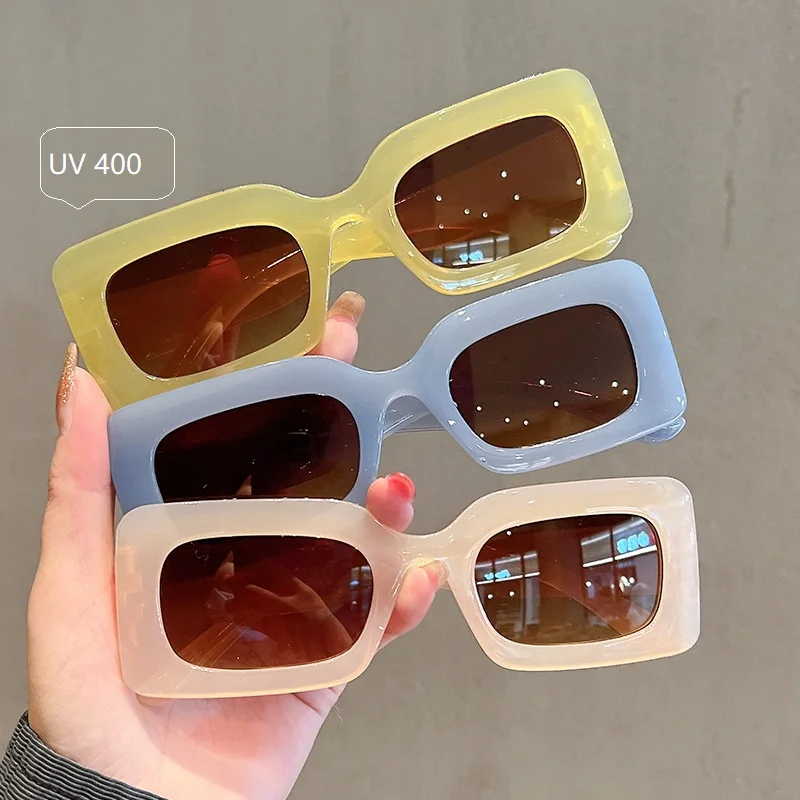 New Sunglasses Arrivals 2023 Candy Color Sun Glasses Retro Square Small Frame Sunglasses For Women