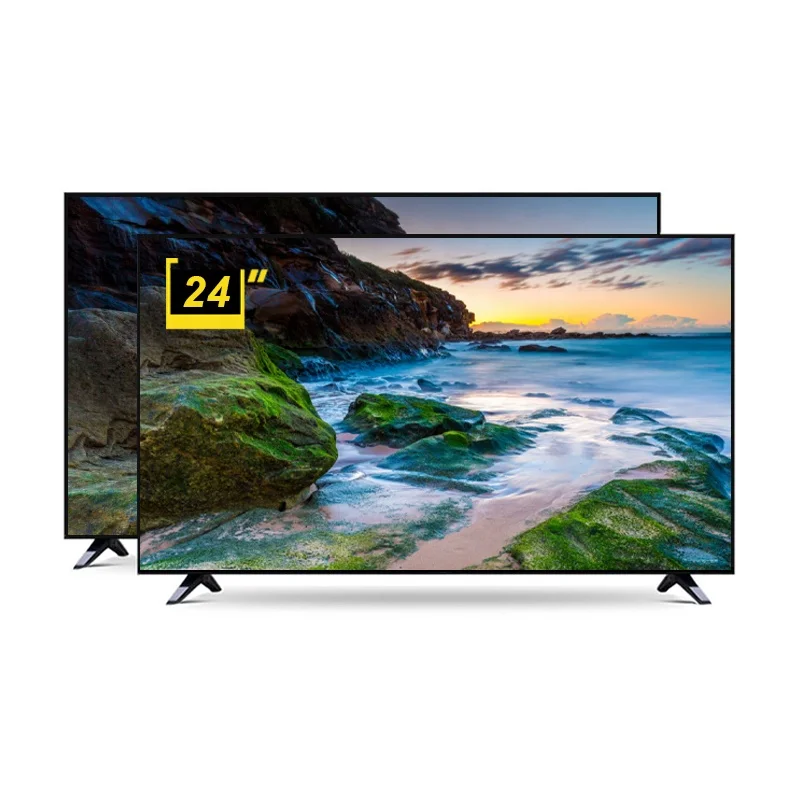 

Cheap price narrow screen Smart TV 24 32 40 43 50 55 65 Inch LED Television hotel room drop-resistant