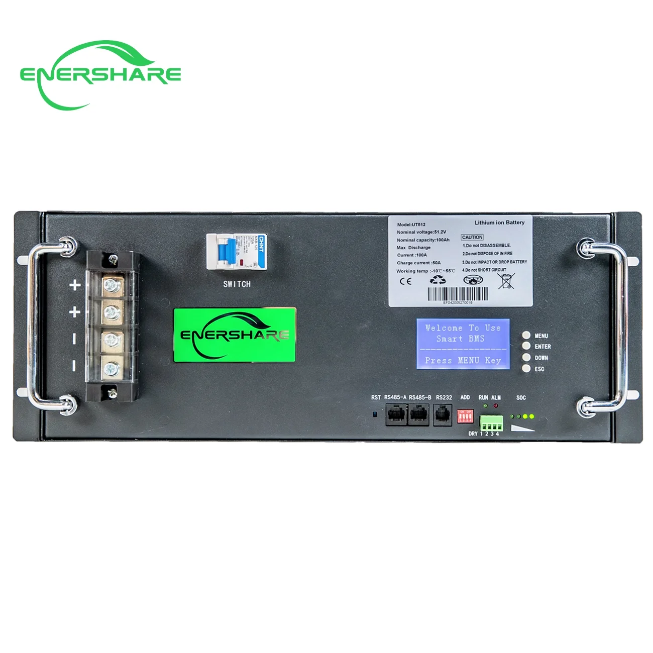 48v 100ah Rack-mount Battery 5kwh Solar Battery -lifepo4 Lithium Ion ...