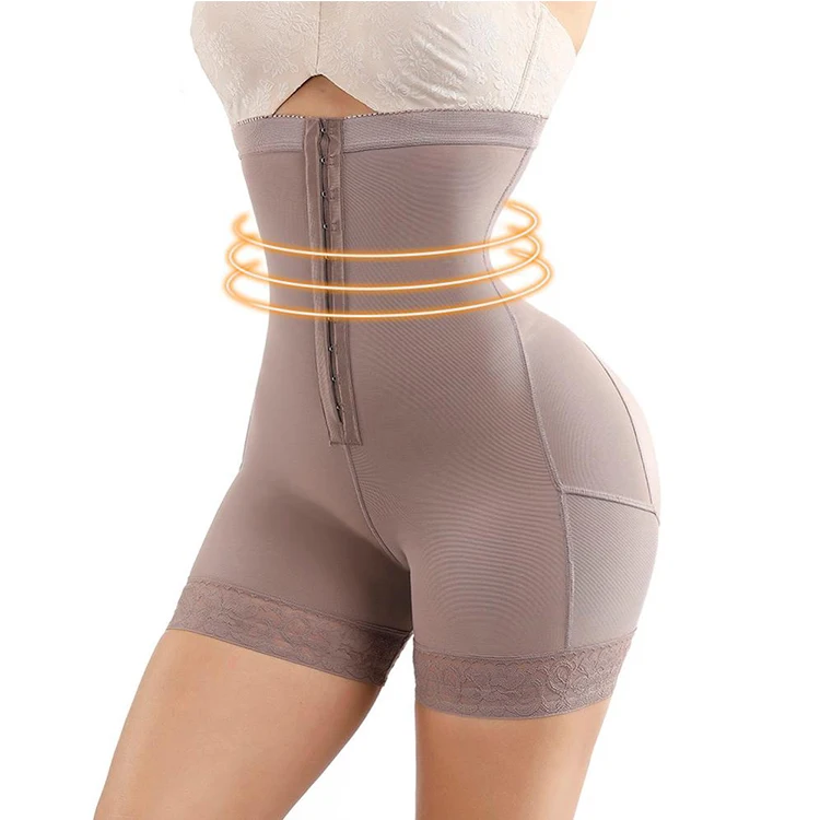 

Drop Shipping Hi-waist Women Bodysuit Plus Size Shapewear Hollow Butt Lifter Shorts, As shown;custom is ok.