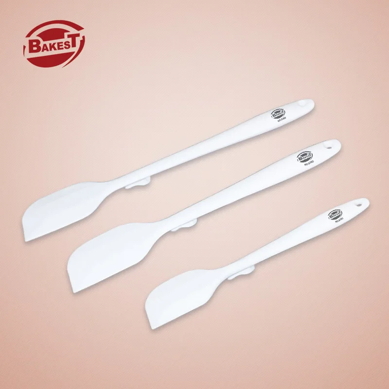 

Bakery high temperature resistant white silicone scraper cake mixer with hook cream spatula baking tools set