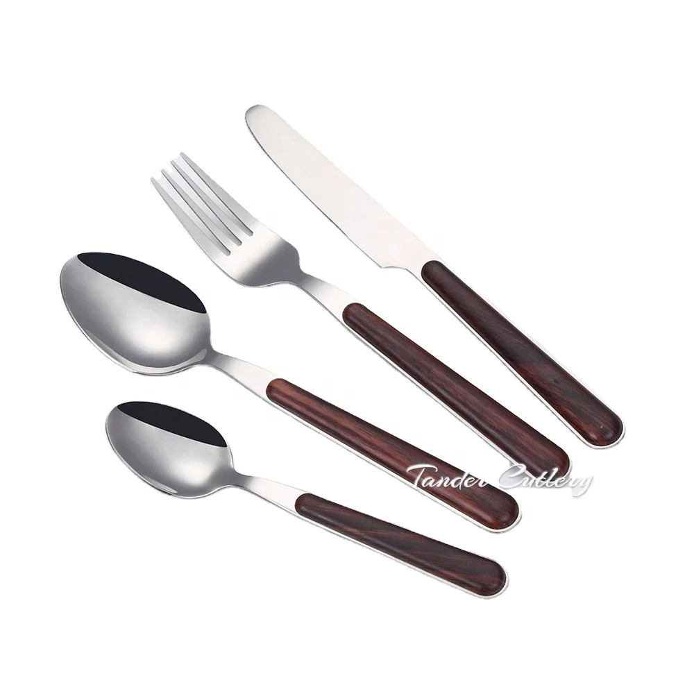 

Wholesale Spoon Fork 18 0 Dinnerware Bulk Silver Stainless Steel Abs Handle Plastic Cutlery Set, Silver,gold,rose gold,black,rainbow