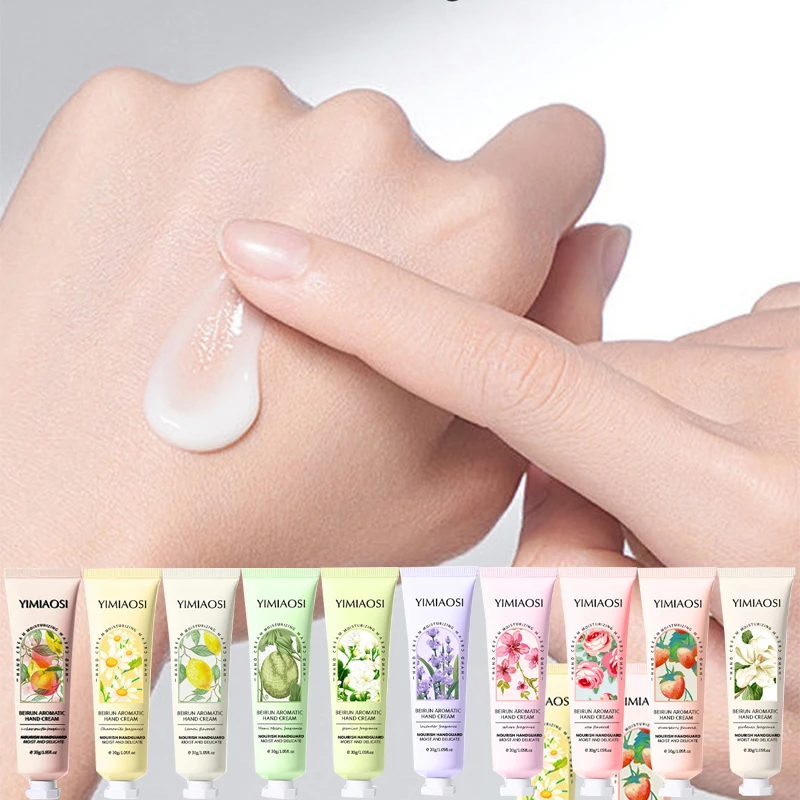 Hot Sale Korean Style Natural Vitamin E Moisturizing Cream Hand Plant Fruits Fragrance Lotion Bulk Mini Self Care Travel Gifts