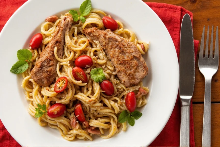 Serving seasoned pork chops on a plate