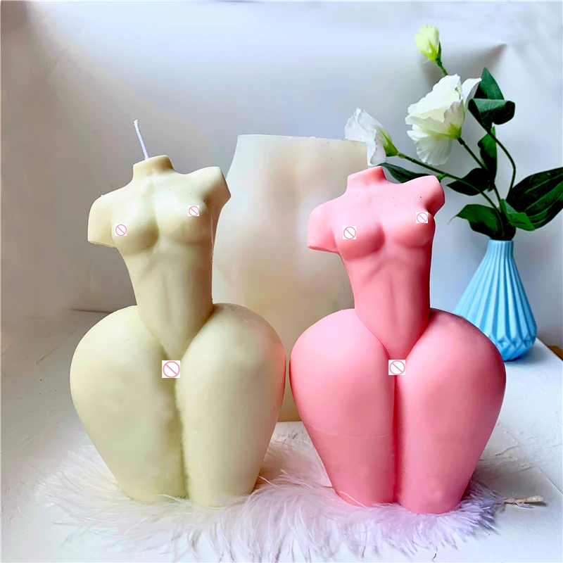 

Dropshipping non-stick Women Torso Large Big Size Silicone Female Body Candle Mold, Stocked