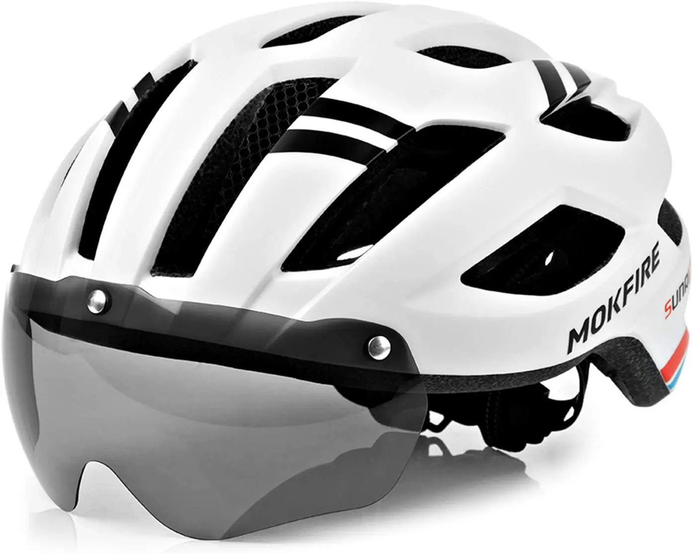 

2021 MOKFIRE Bicycle Led Helmet Magnetic Goggles Rear Light Road Bike Helmet Removable Magnetic Suction Goggle Bicycle Helmet