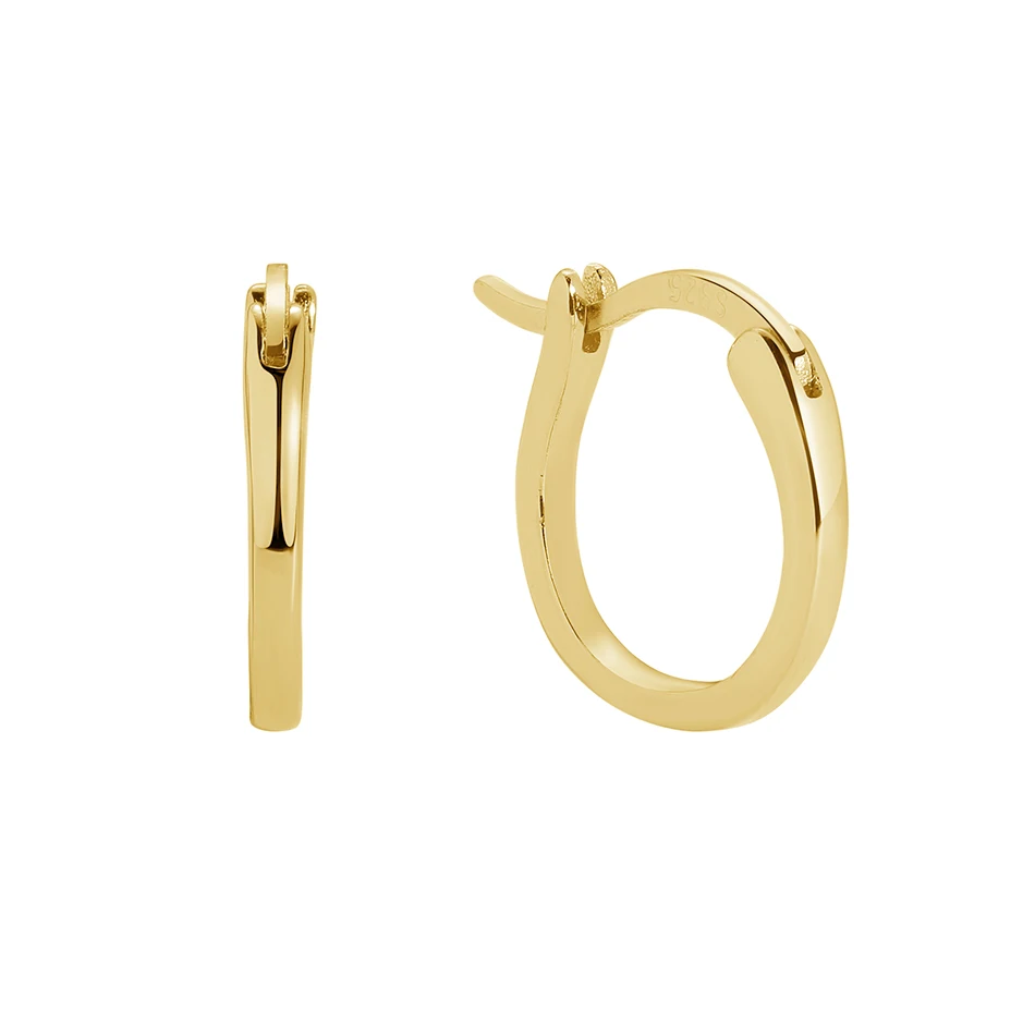 

wholesale jewelry manufacturers brass earrings 18k Gold Plated Fashion hoop Earrings