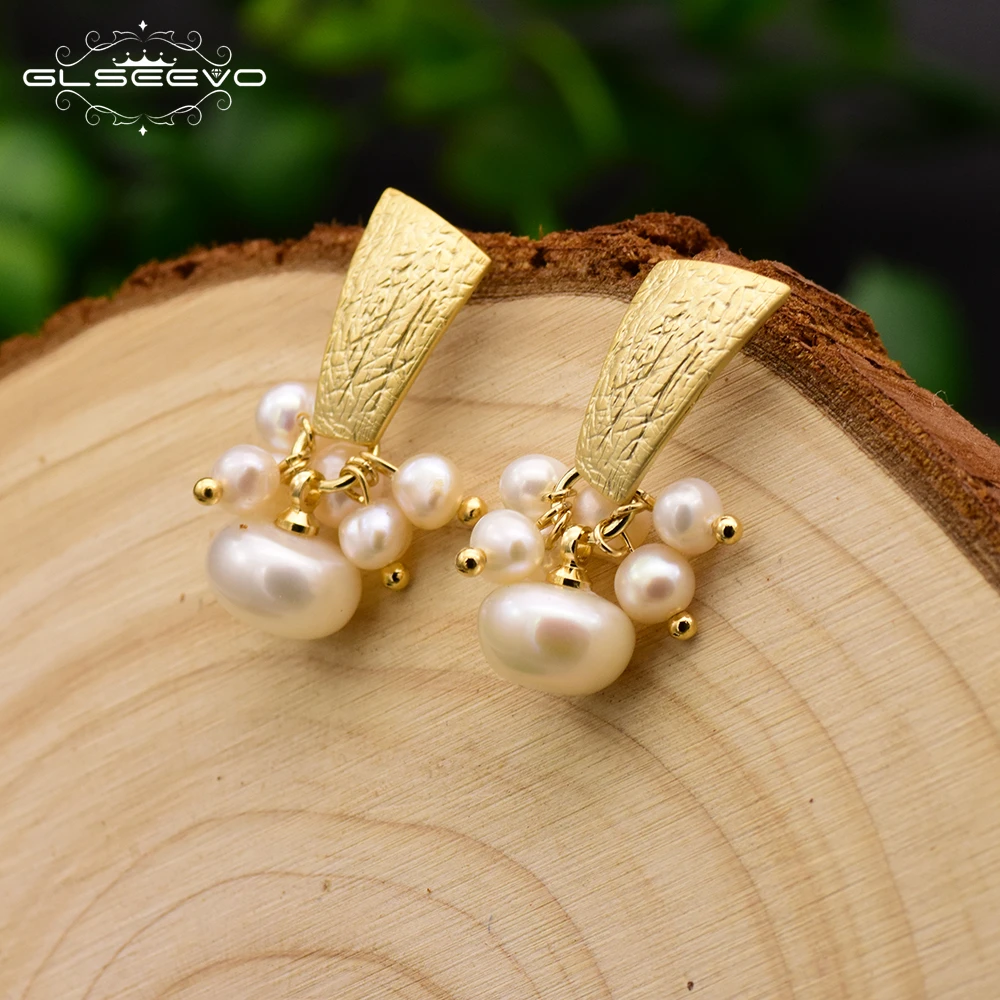 

Natural Freshwater Pearl Dangle Earrings For Women Handmade Earrings Fine Jewelry Moda Earrings