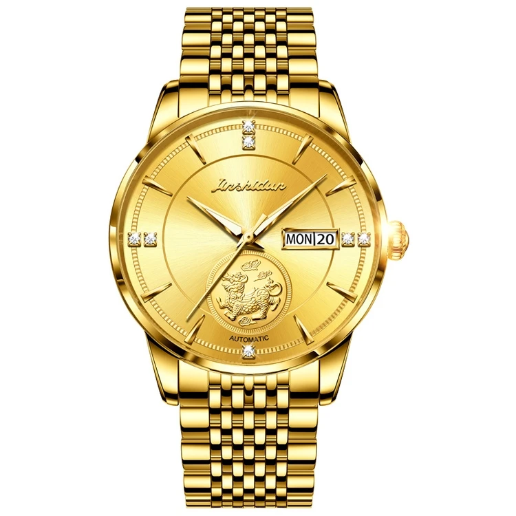 

JSDUN 8846 High-quality China Manufacturer Men Waterproof classic Luminous Coated Glass Tourbillon Mechanical Watch