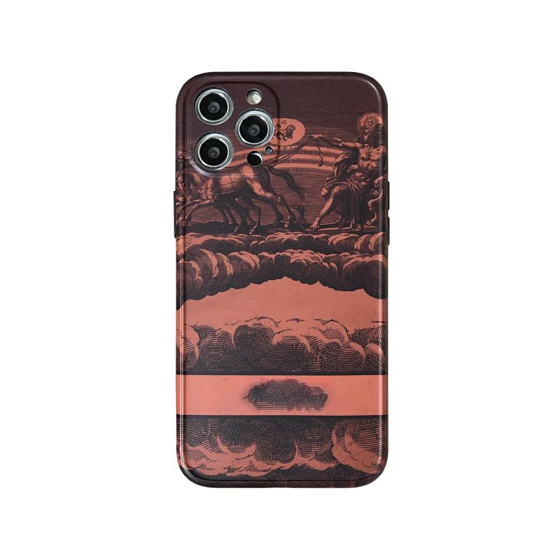 

2021 new luxury retro mythical character and Lamatu matte phone case for iPhone12promax
