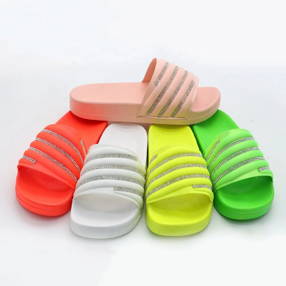 Sandalias Con Diamantes De Imitación Para Mujer,Zapatos De Colores Neón A  La Moda Para Verano - Buy Zapatillas De Mujer,Zapatillas De Mujer  Sandalias,Sandalias Para Mujer Product on Alibaba.com