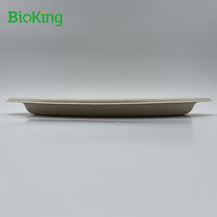 

Factory wholesale Eco-Friendly Disposable Bagasse Paper Pulp Cake Plates, Bleached;natural