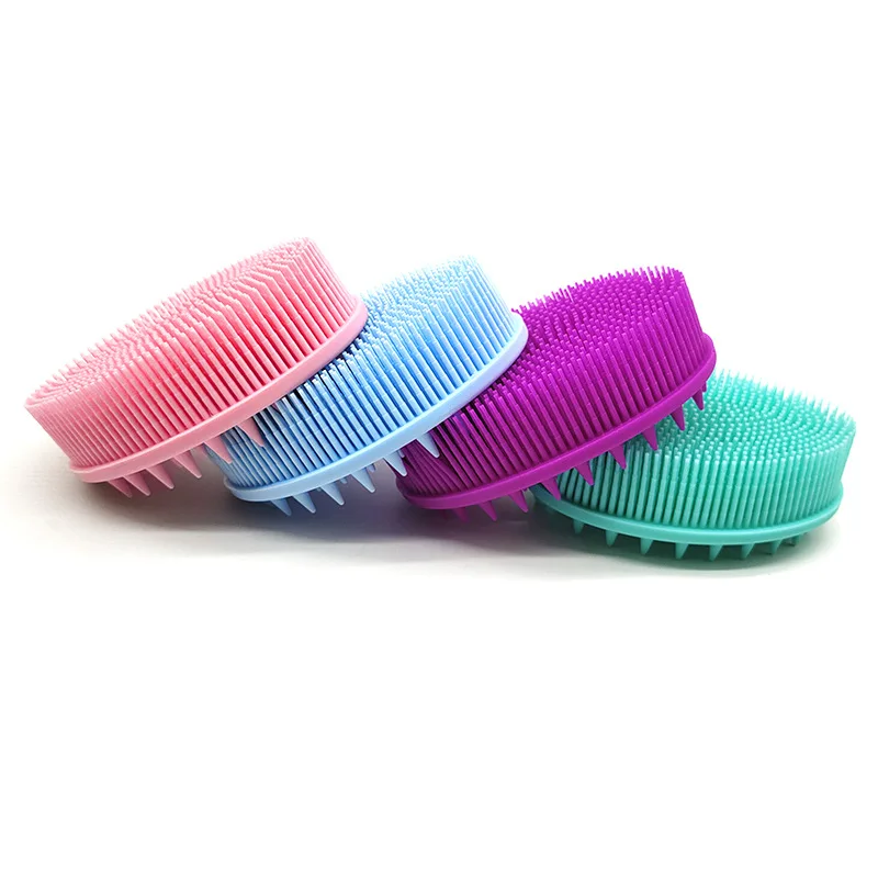 

Eco-friendly Hot Selling Soft Silicone Bath Washing Skin Massage Scrubber Pad Shower Body Brush, Customized color