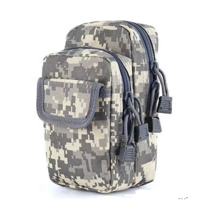 

Outdoor Sports Mountaineering Tactical Waist Bag Multifunctional Mini Pouch Bag for Mens Women, Camouflage color