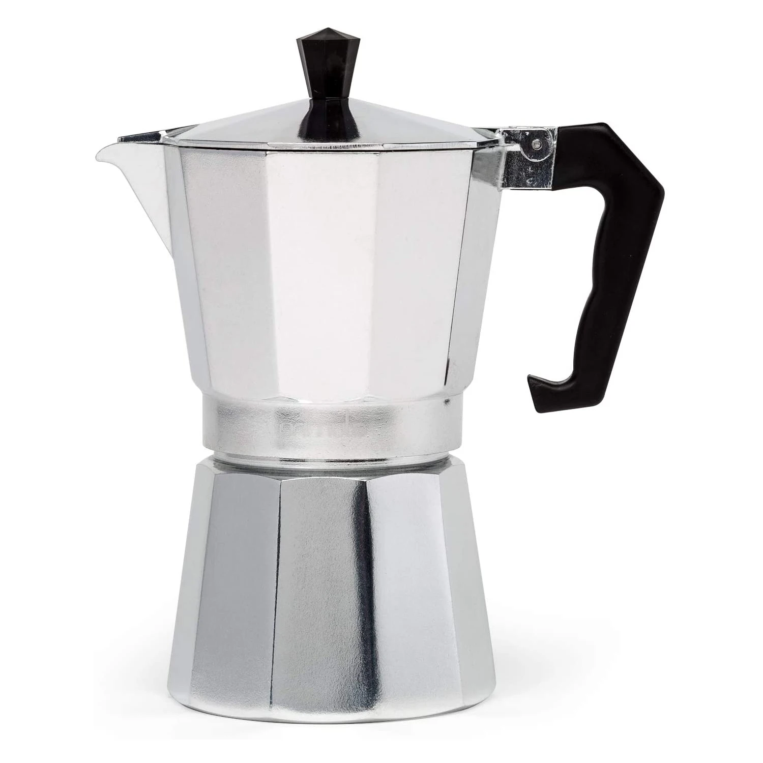 

2022 New Cafetera Bialetti Italy Aluminum Espresso Express Stovetop Maker Moka Coffee Pot 3Cup, Silver, black, customizable