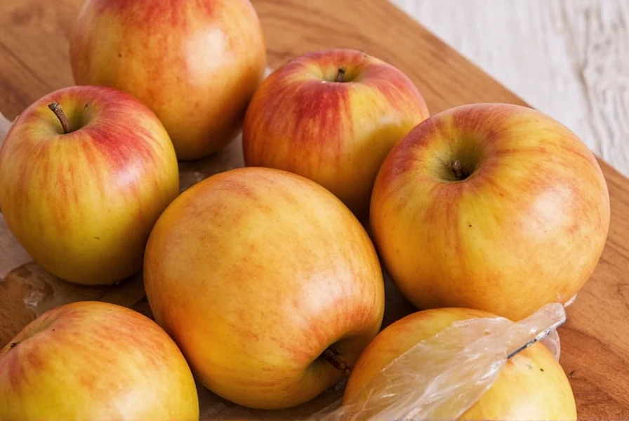 Serving suggestions for cinnamon apples including over pancakes, ice cream, and yogurt