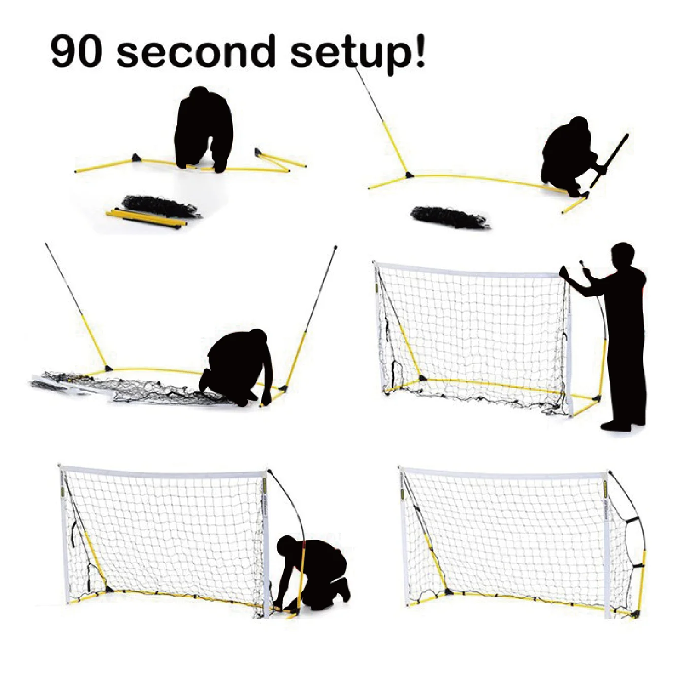Soccer Trainer Portable Soccer Shooting Playing Goal Net For Age 6 20 Years Old,Strong Frame