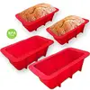Nonstick Silicone Bread and Loaf Pan BPA Free Easy release and baking mold for Homemade Cakes, Breads, Meatloaf and quiche