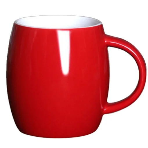 

450ml Ceramic Mug with Handle Wine Barrel Shape Hot Selling Wholesale Custom Cup, Can be customized
