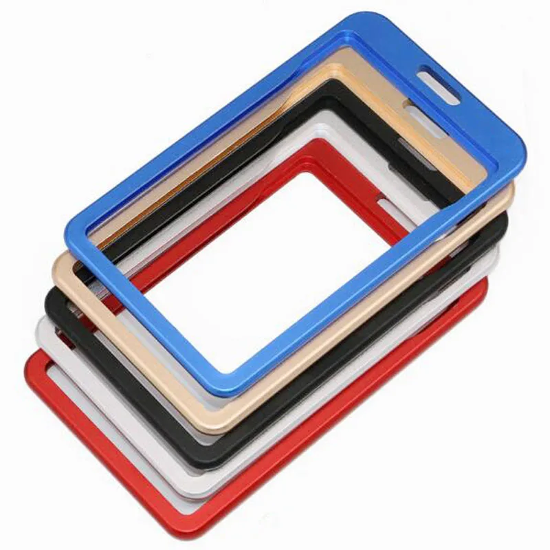 

Hot Selling Factory Price Aluminum Alloy Metal ID Card Holder and Name Badge Holder with Premium Quality, Red,blue,grey