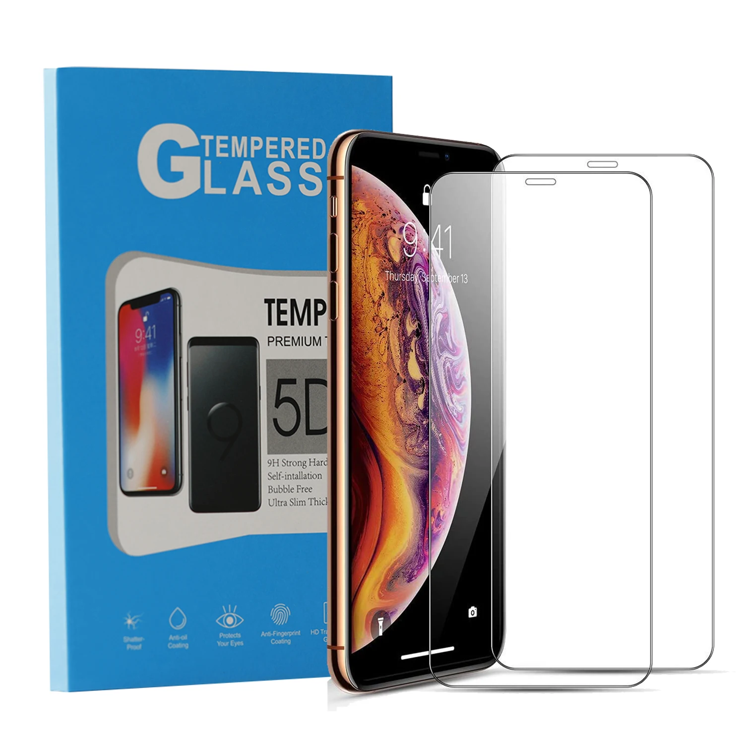 

HD Tempered Glass Screen Protector Hot Sales of New Products Front and Back 2.5D 9H for Iphone X XS XR 11 PRO MAX Retail Package