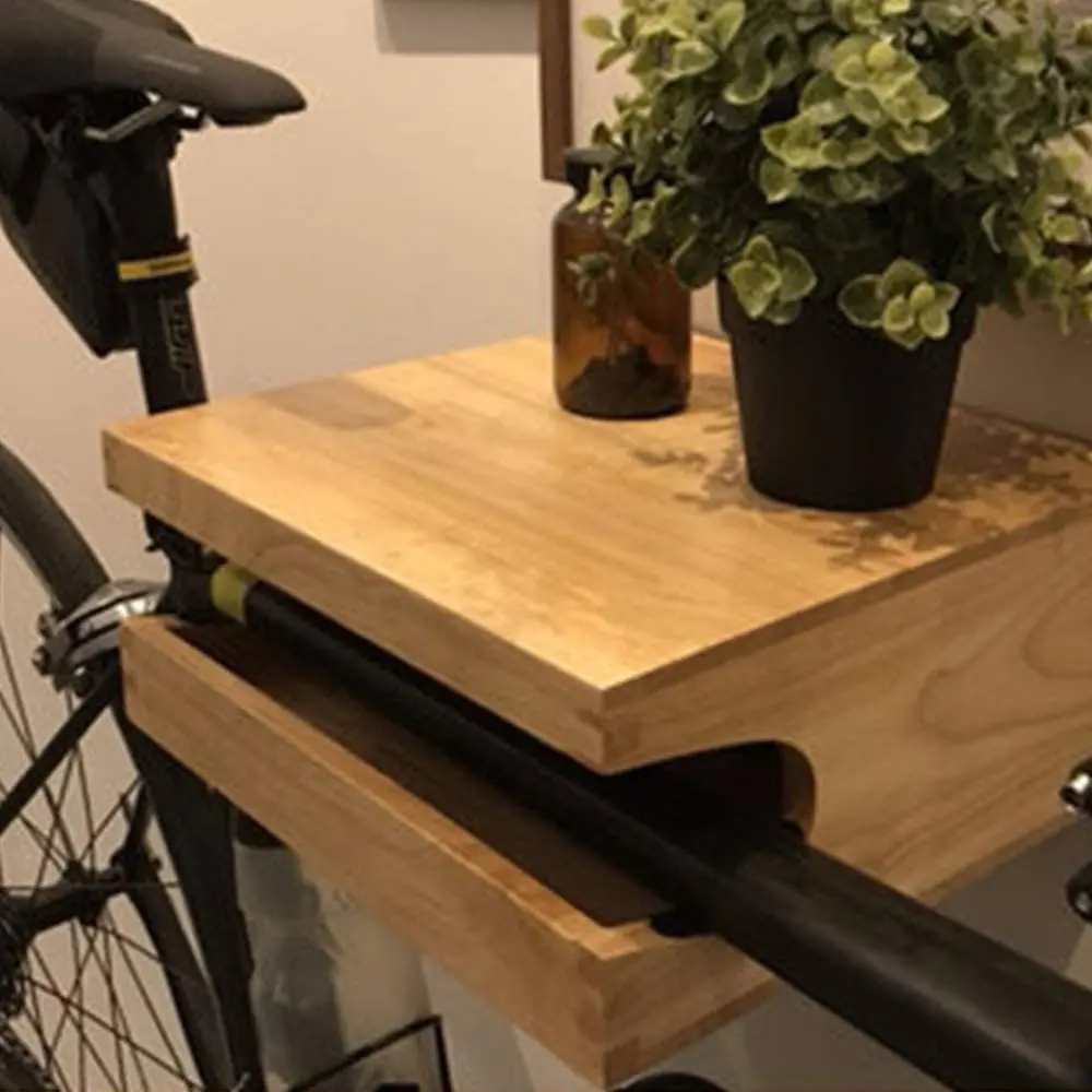 

Bike Wall Mount Rack Wooden Easily Hanger Mounted Hanger System Vertical Hook Storage Hanger for Bicycle Lover Indoor Exhibition