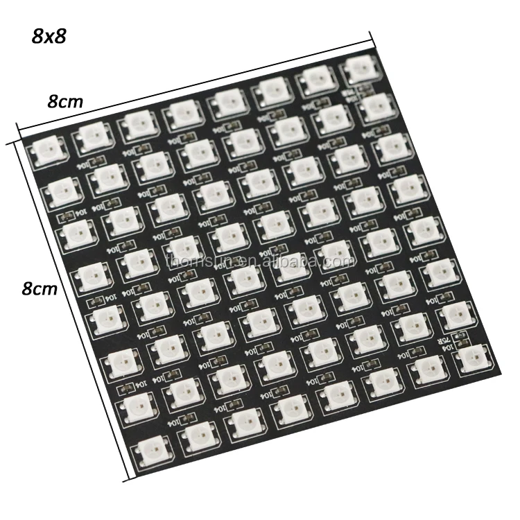 wholesale WS2812 8x8 rgb P10 led dot matrix bendable 5050smd led panel arduino