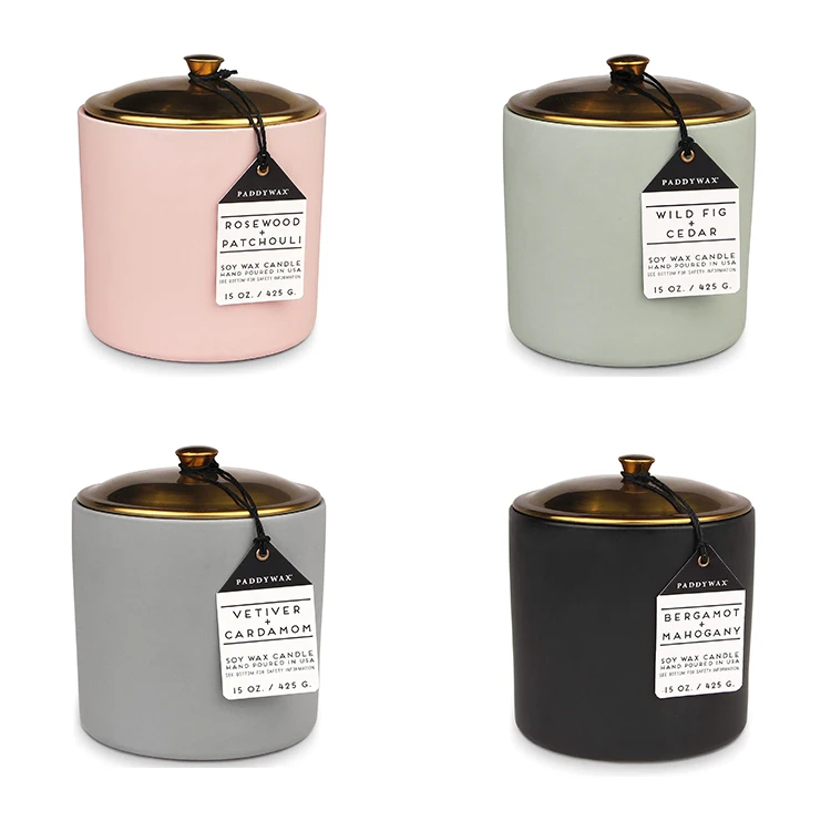 Wholesale Matte Ceramic Candle Jar With Lid,Nordic Cheap Rustic Ceramic