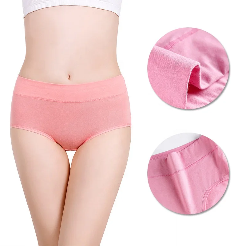 

Wholesale Colorful Briefs Sexy Panties Women's High Waisted Cotton Soft Breathable Panties elastic Women's Underwear, Picture shows