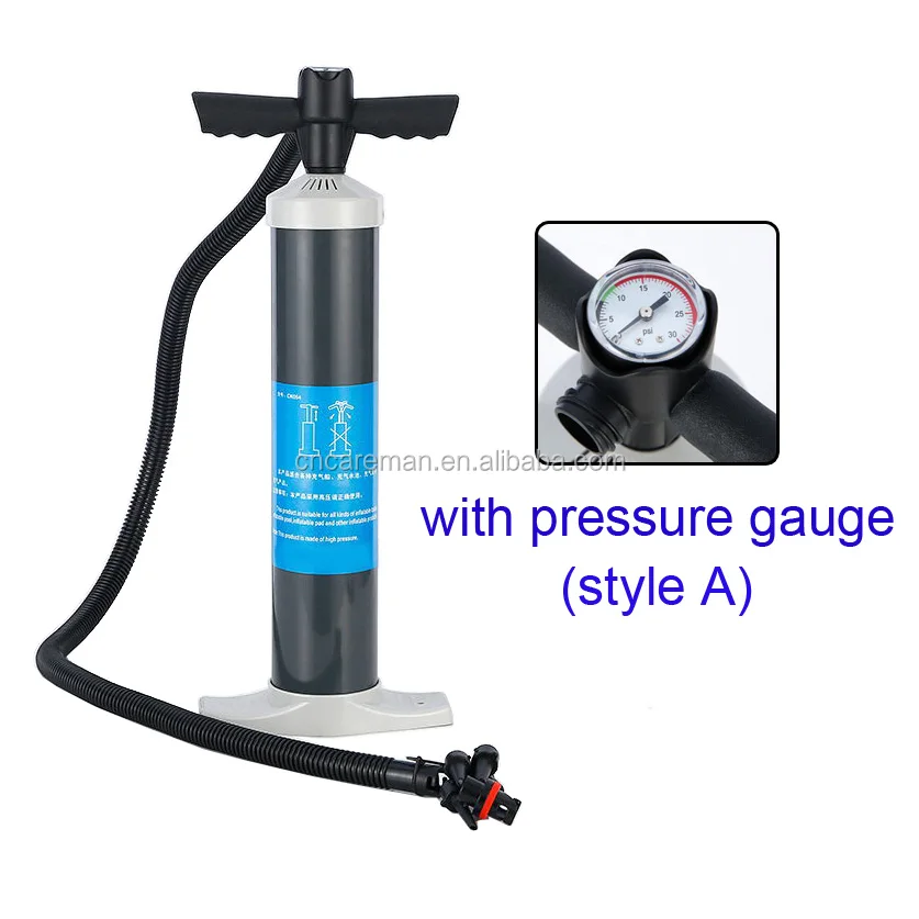 3l High Volume Hand Air Pump Manual Inflator W/pressure Gauge